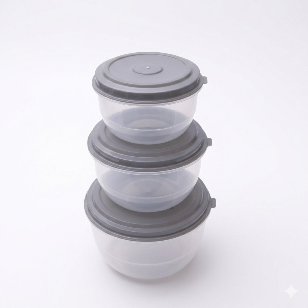 Keeper container ( 3 pcs set with lid )