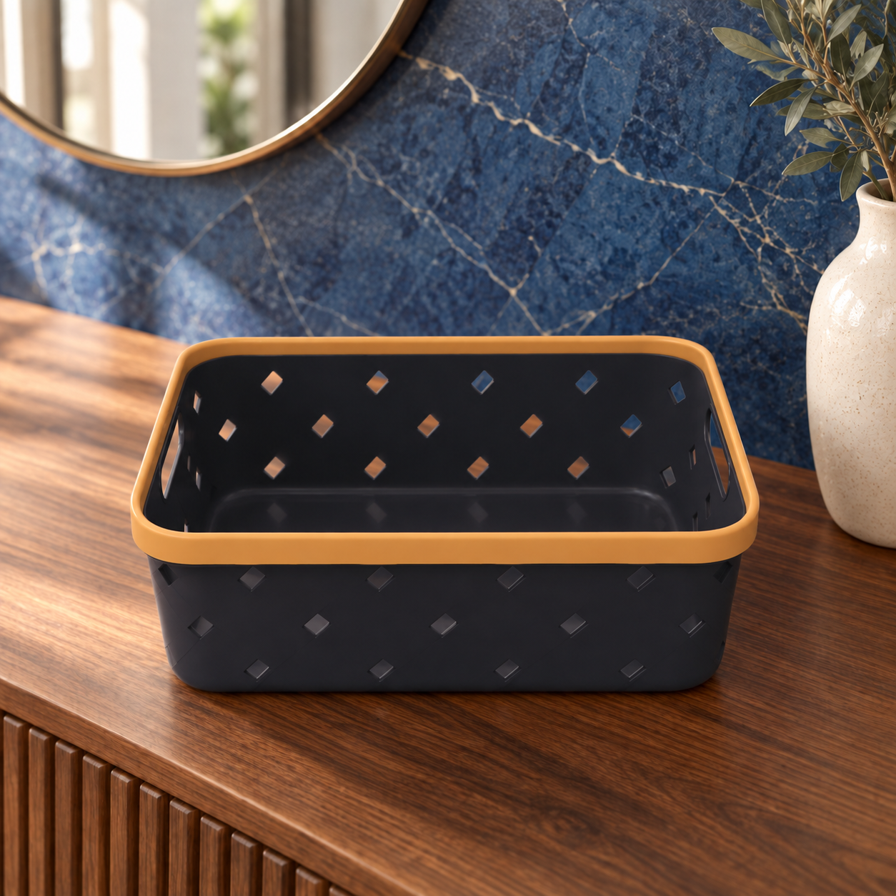 Leather Basket Large