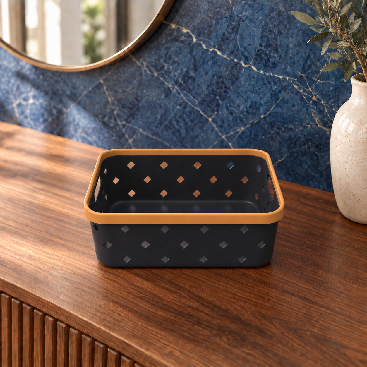 Leather Basket Small