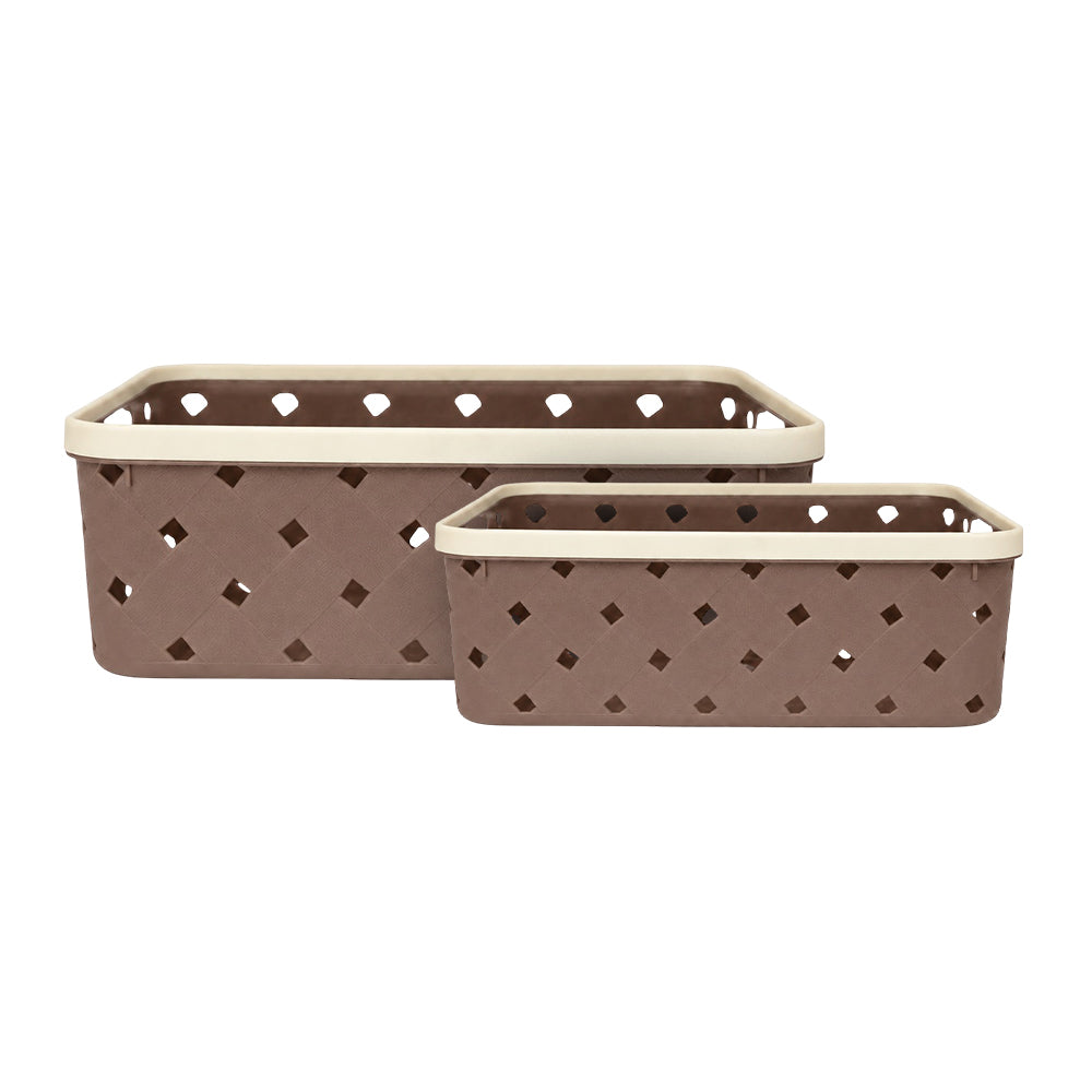 Leather Basket Set