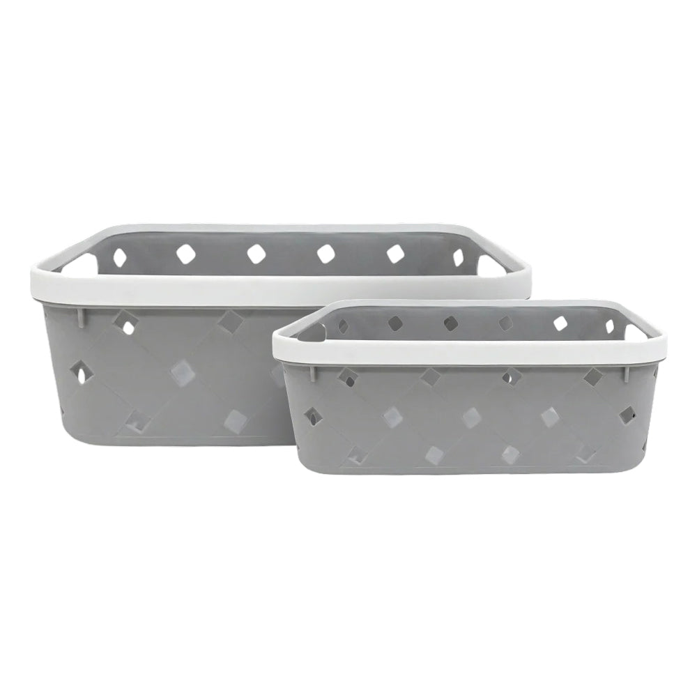 Leather Basket Set