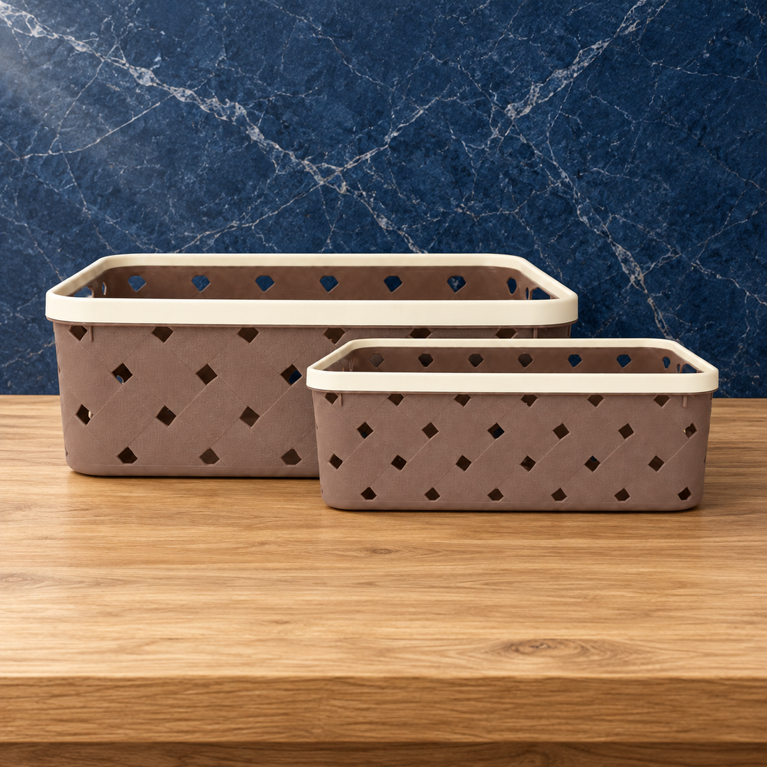 Leather Basket Set