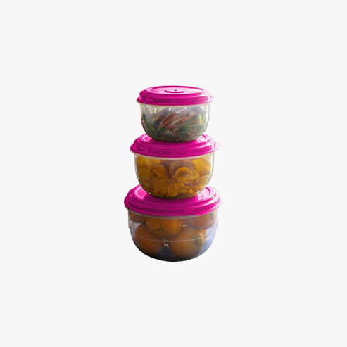 Keeper container ( 3 pcs set with lid )